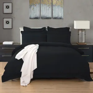 1000TC | Tailored | King Size | Black | Duvet Quilt Cover Set