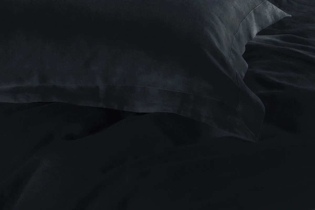1000TC | Tailored | King Size | Black | Duvet Quilt Cover Set