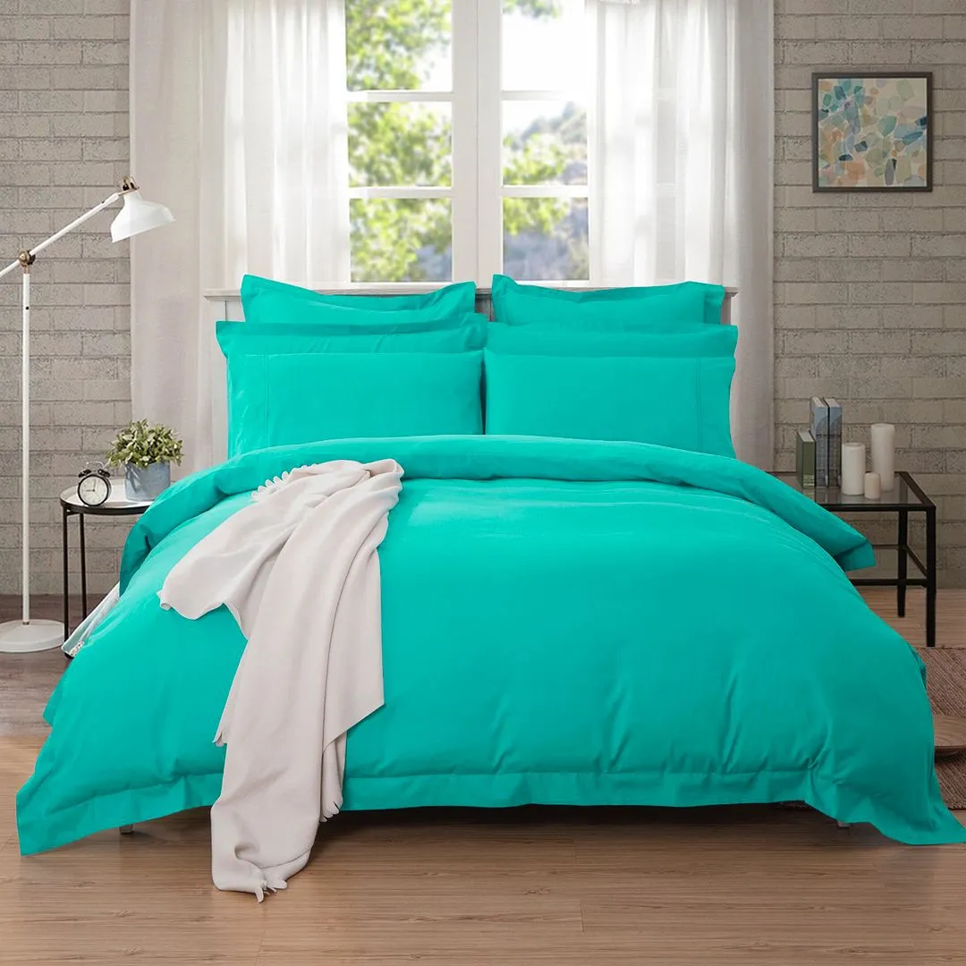 1000TC | Tailored | King Size | Teal | Duvet Quilt Cover Set