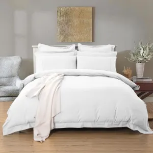 1000TC | Tailored | King Size | White | Duvet Quilt Cover Set