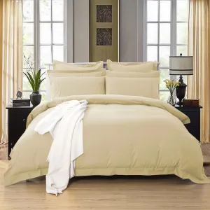 1000TC | Tailored | King Size | Yellow Cream | Duvet Quilt Cover Set