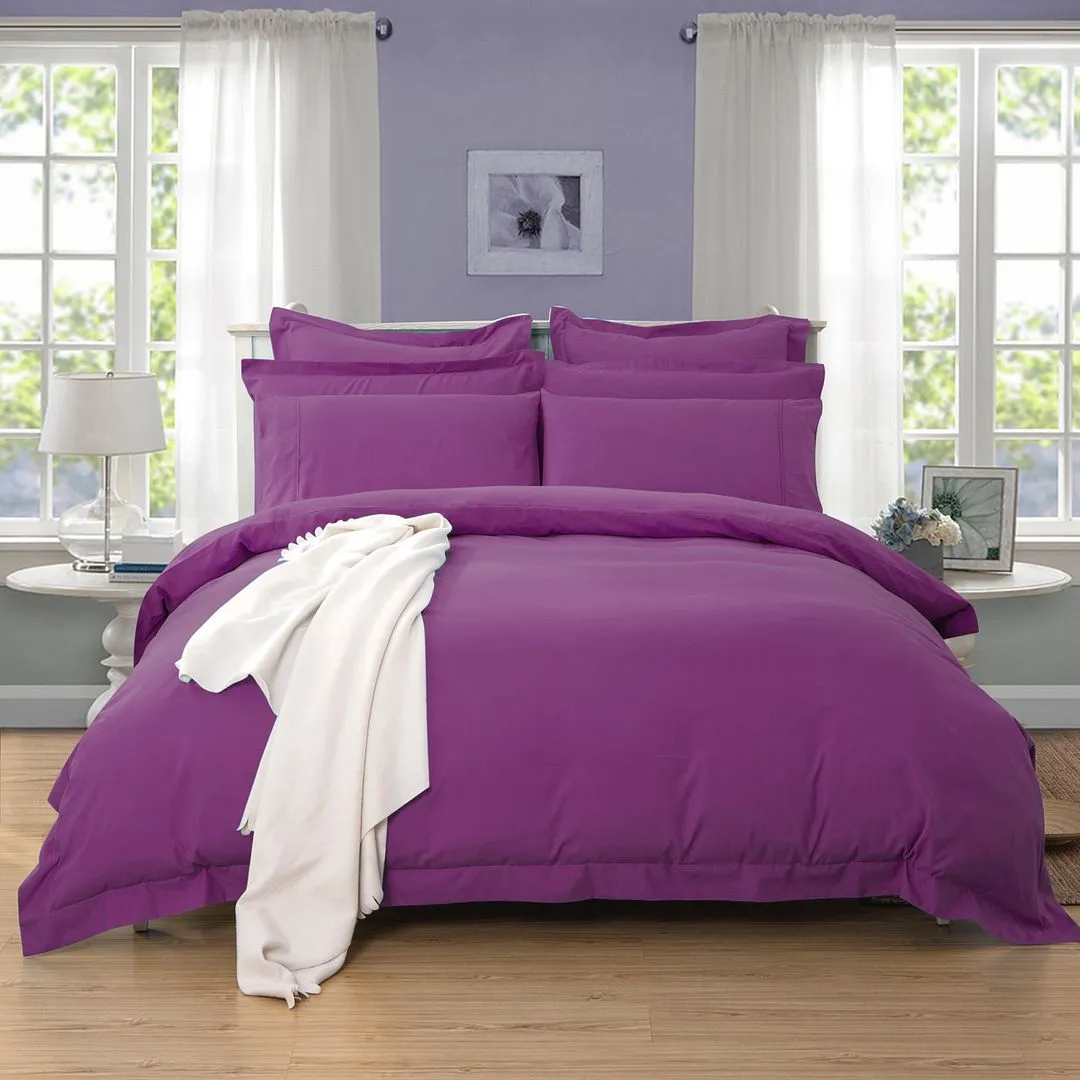 1000TC | Tailored | Super King Size | Purple | Duvet Quilt Cover Set