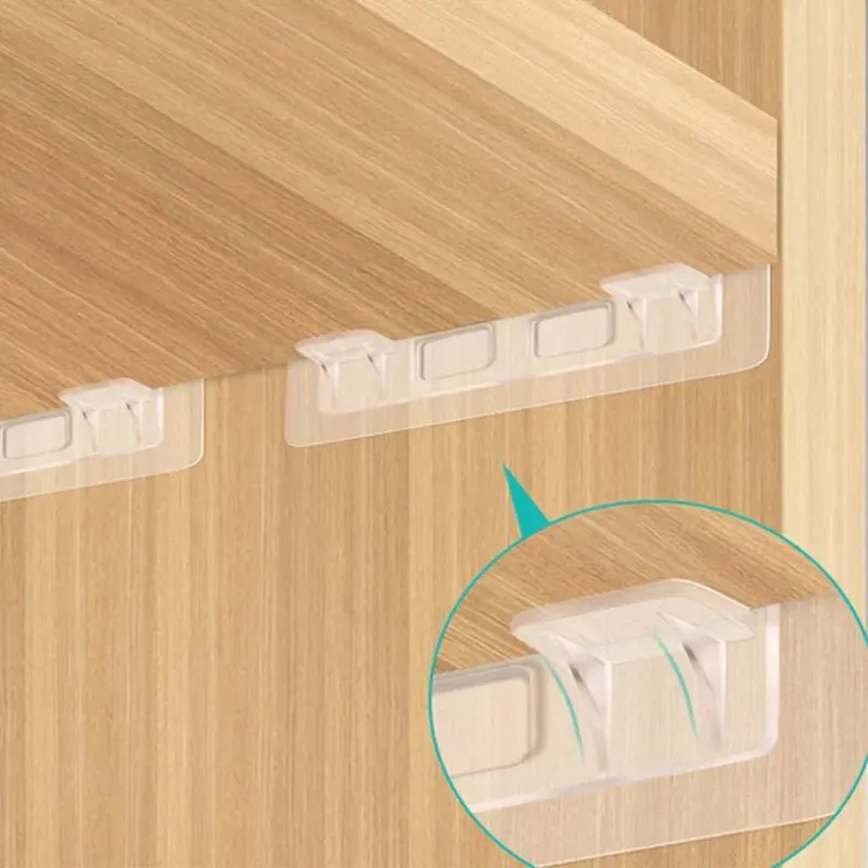 6 12pcs Non Marking Wardrobe Divider Brackets Anti Slip Support for Kitchen Cabinets