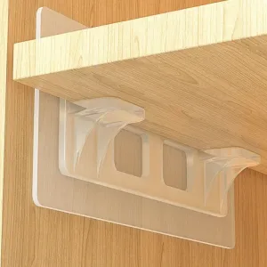 6 12pcs Non Marking Wardrobe Divider Brackets Anti Slip Support for Kitchen Cabinets
