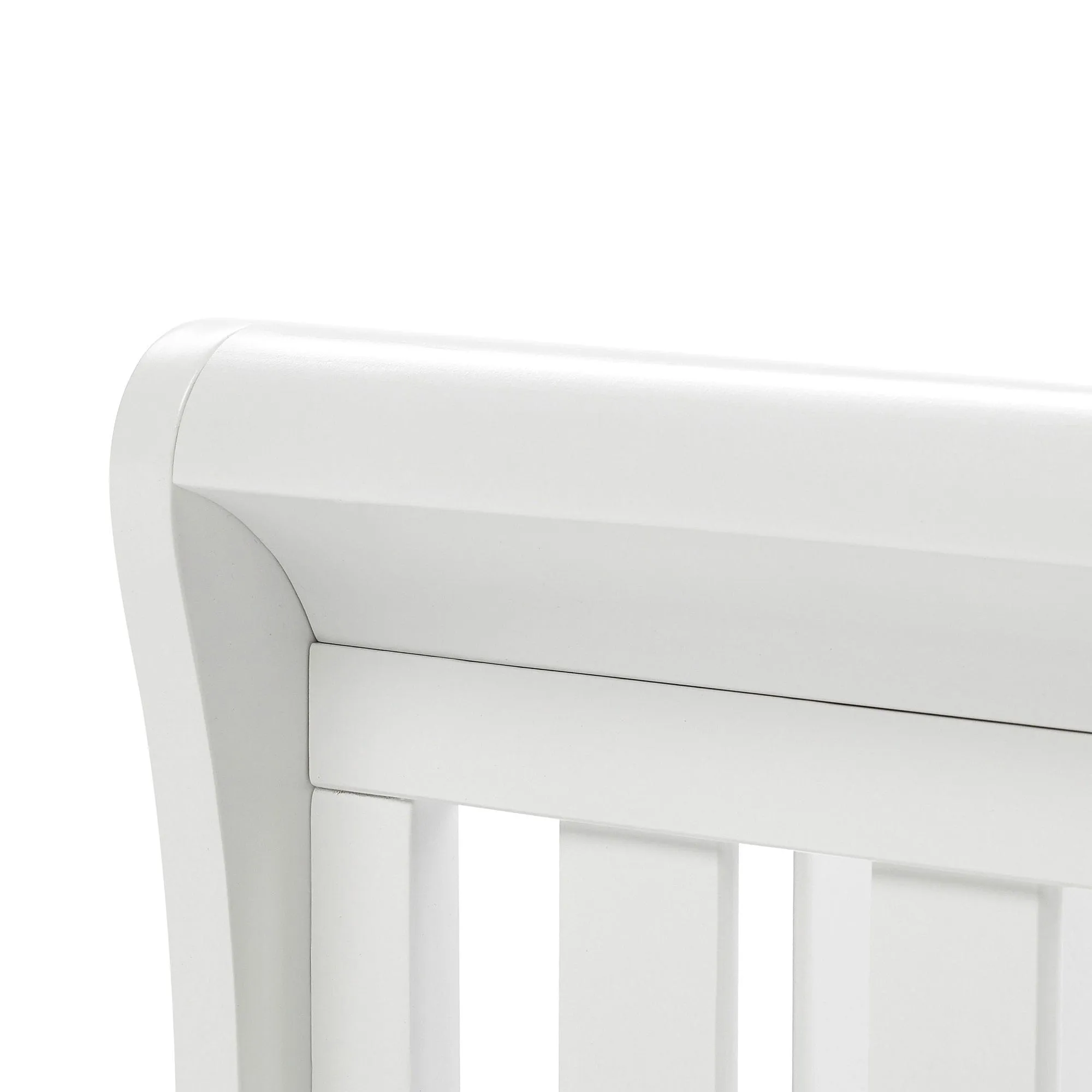 Babymore Eva Drop Side Cot Bed with Drawer - White