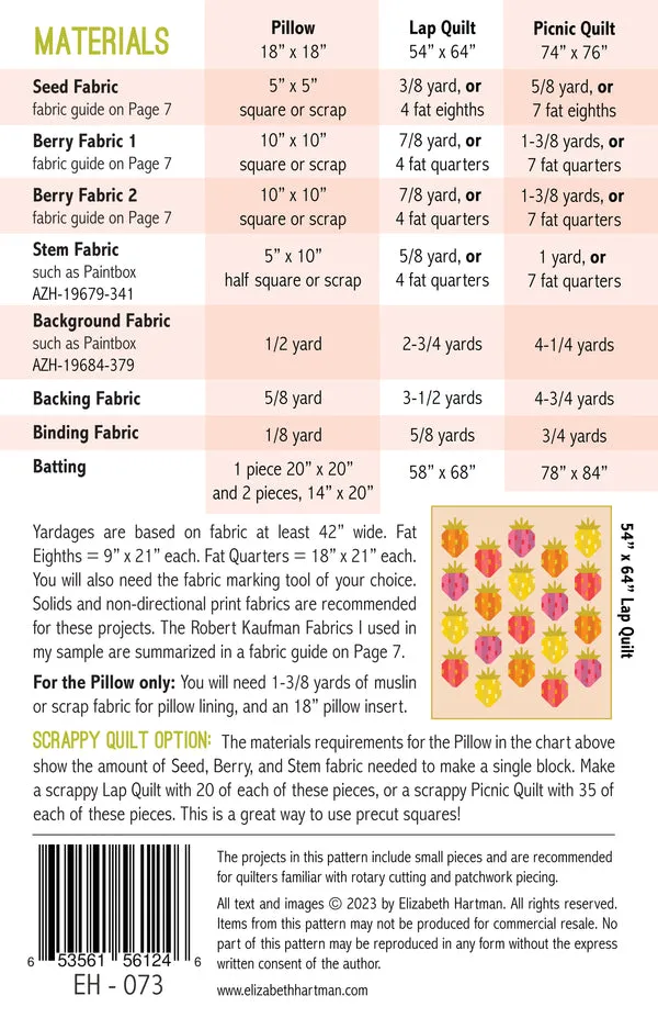 Berry Season Quilt Pattern