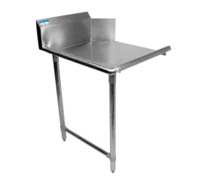 BK Resources BKCDT-60-L 60" Left Stainless Steel Clean Dish Table with Galvanized Legs