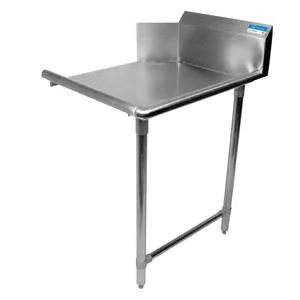 BK Resources BKCDT-60-R 60" Right Stainless Steel Clean Dish Table with Galvanized Legs