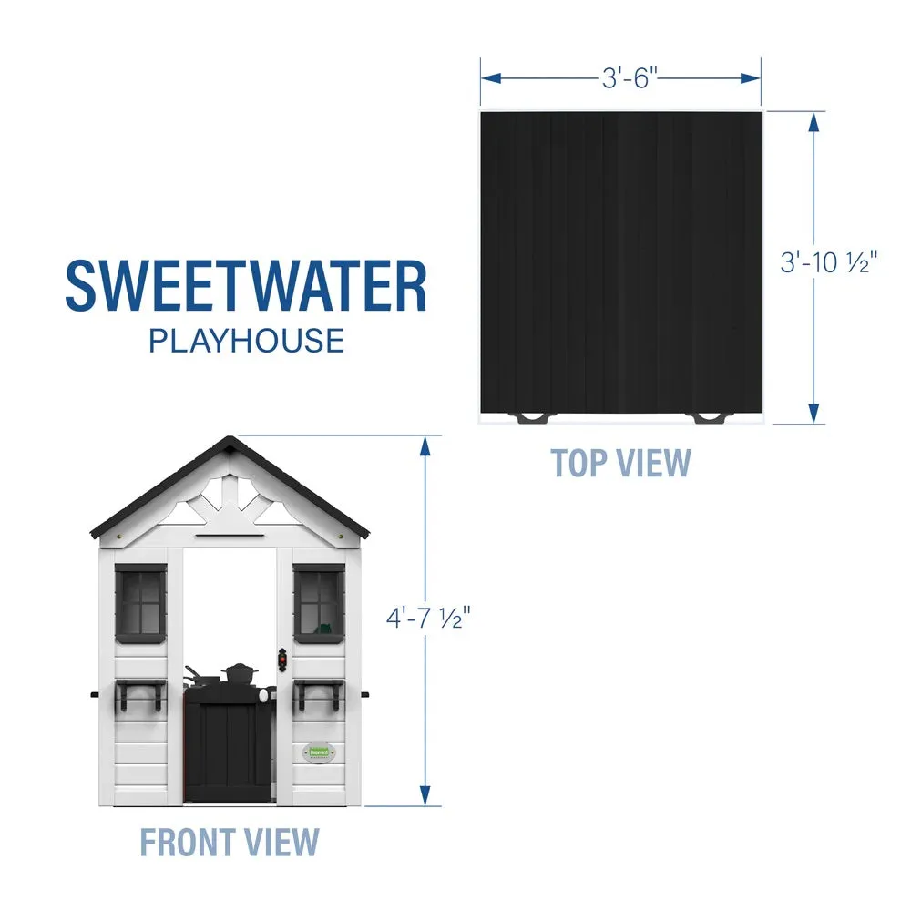 BYD Sweetwater Playhouse White/antraciet