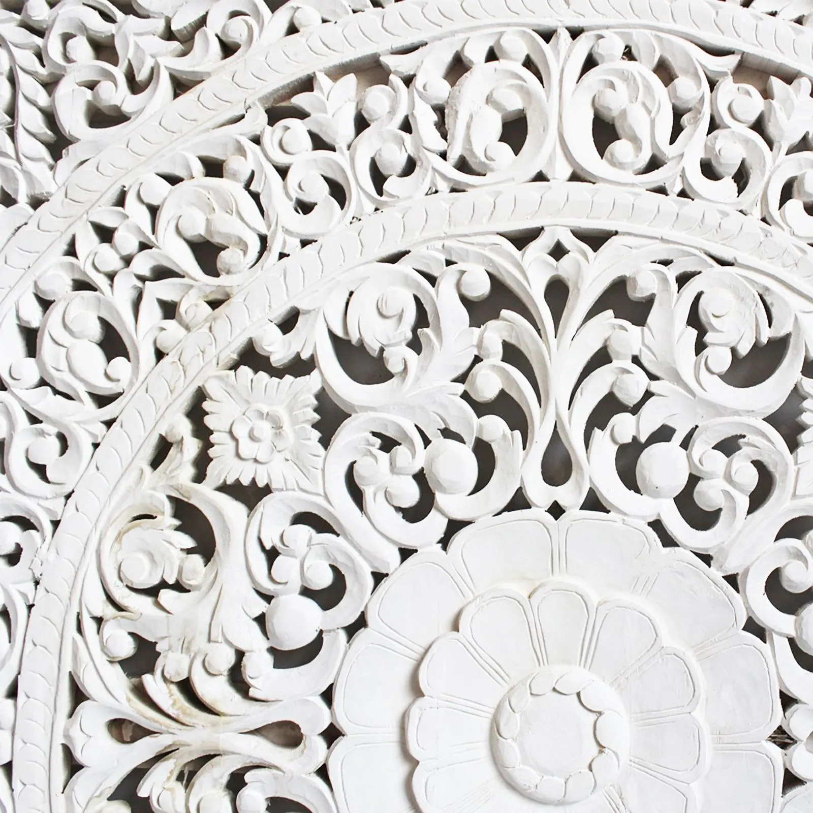 Carved Wooden Headboard