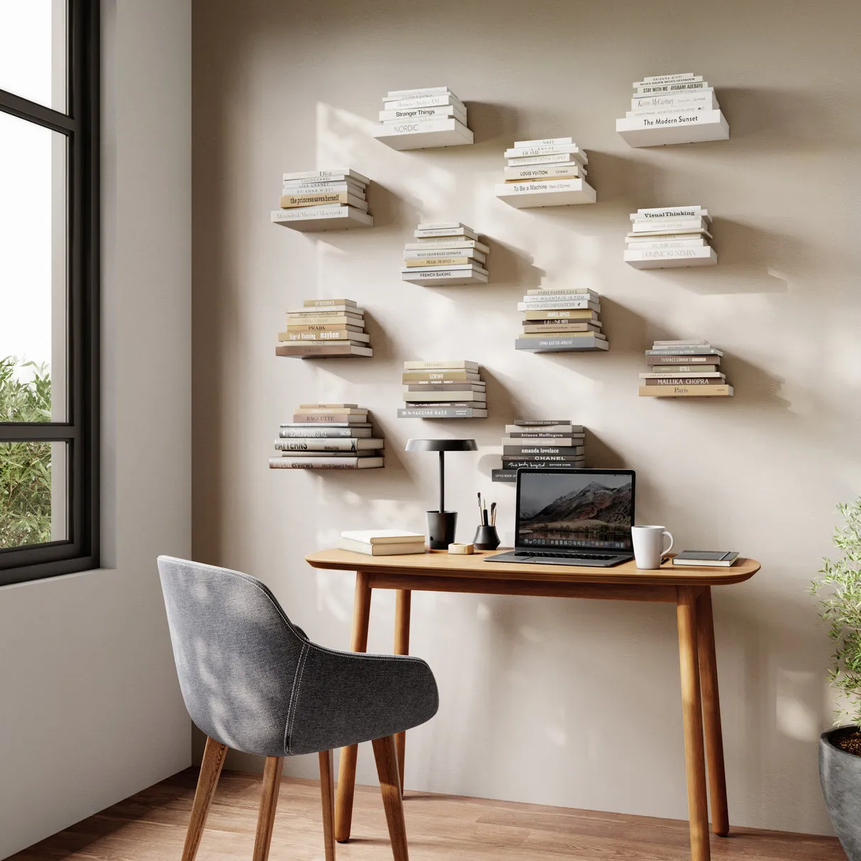 CONCEAL BOOK SHELF - SILVER
