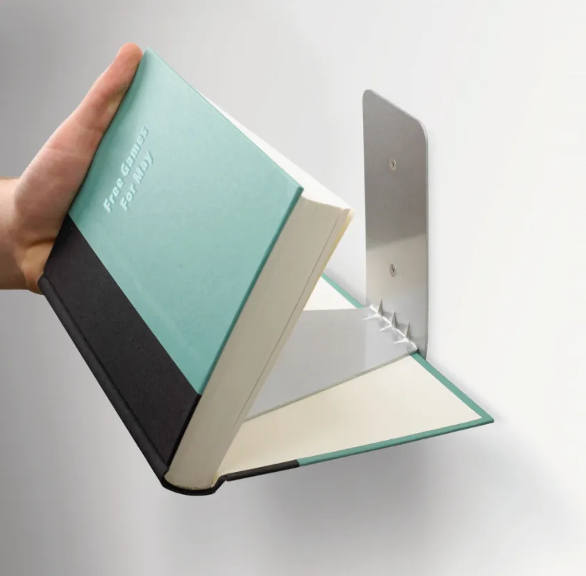 CONCEAL BOOK SHELF - SILVER