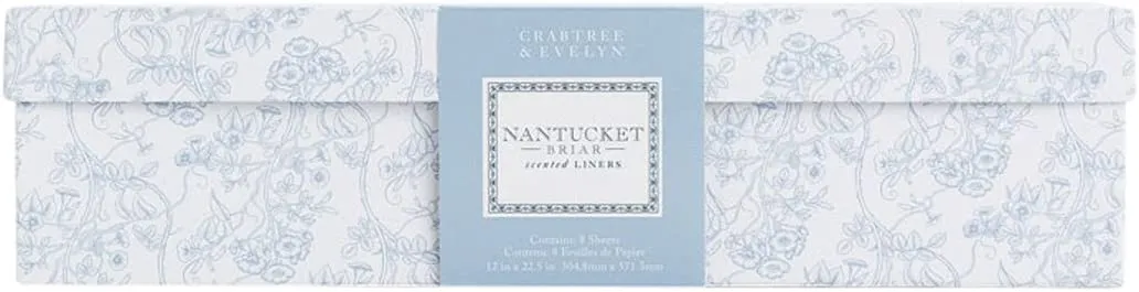 Crabtree & Evelyn Paper Drawer Liner Nantucket Briar 12 inch x 22.5 inch 8 Sheets