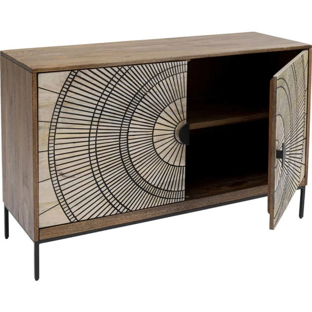 Daisy Carved Wooden Sideboard
