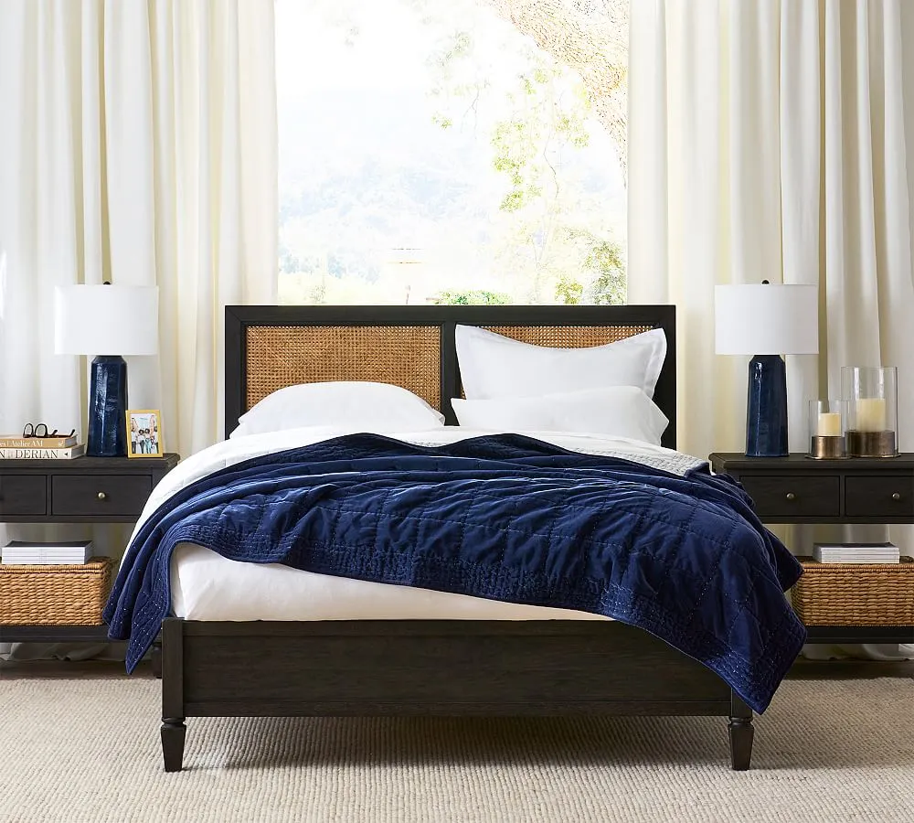 Felix Rattan Solid Wood Bed