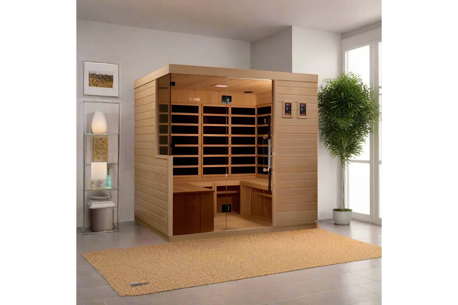 Golden Designs Dynamic "La Sagrada" 6 Person Indoor Ultra Low EMF FAR Infrared Sauna