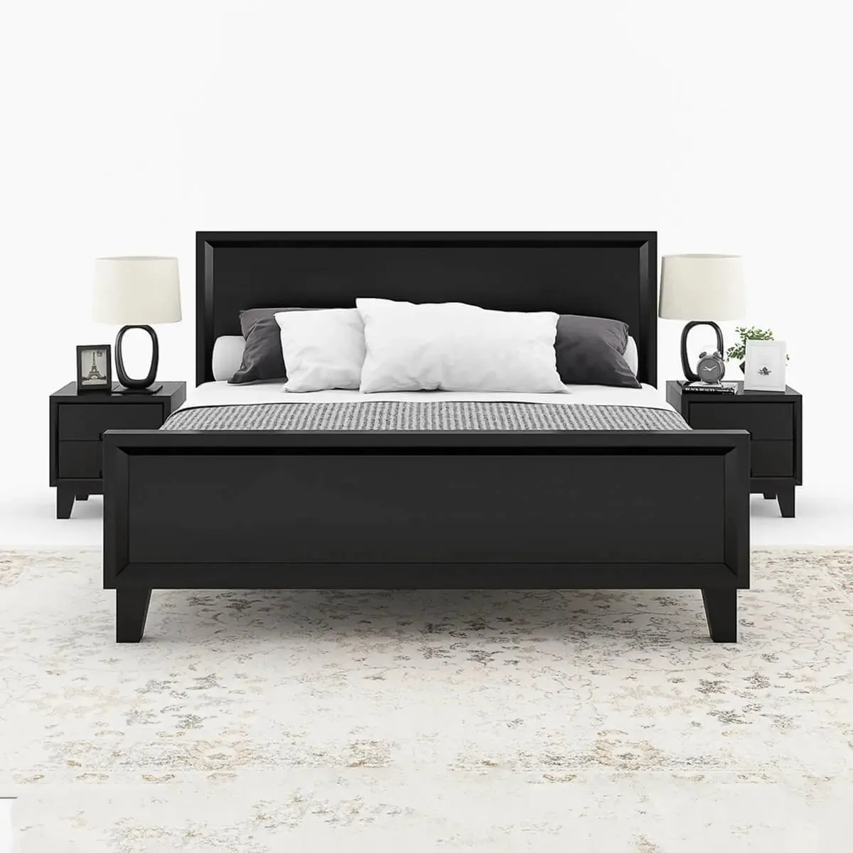 Harleen Solid Wood King Bed