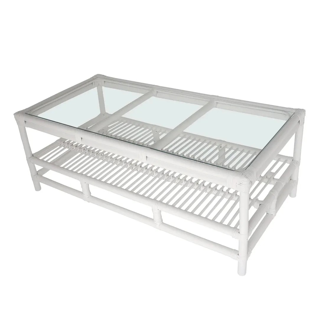 Havana Rattan Coffee Table White