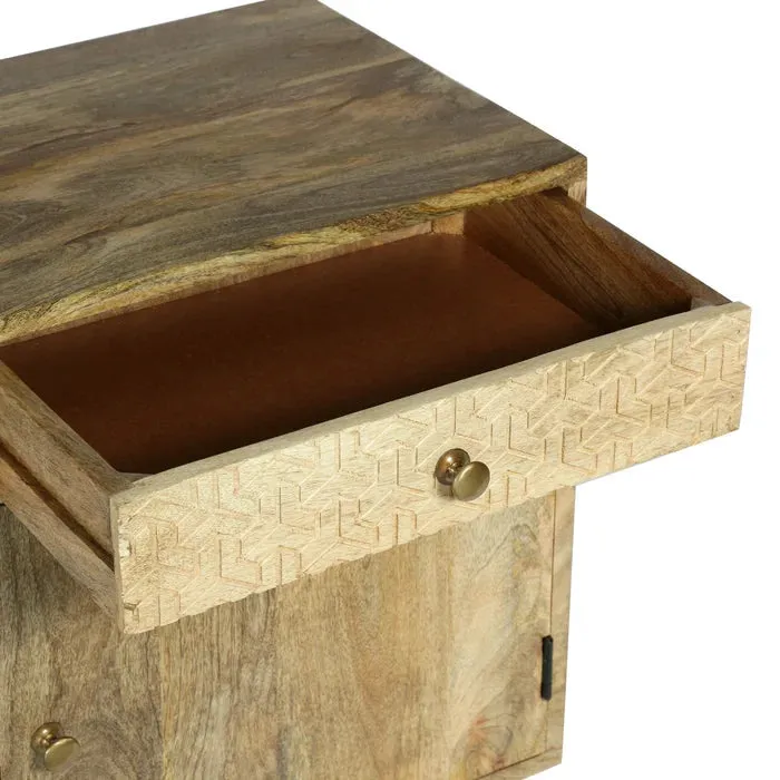 Leeza Mango Wood Bedside Table