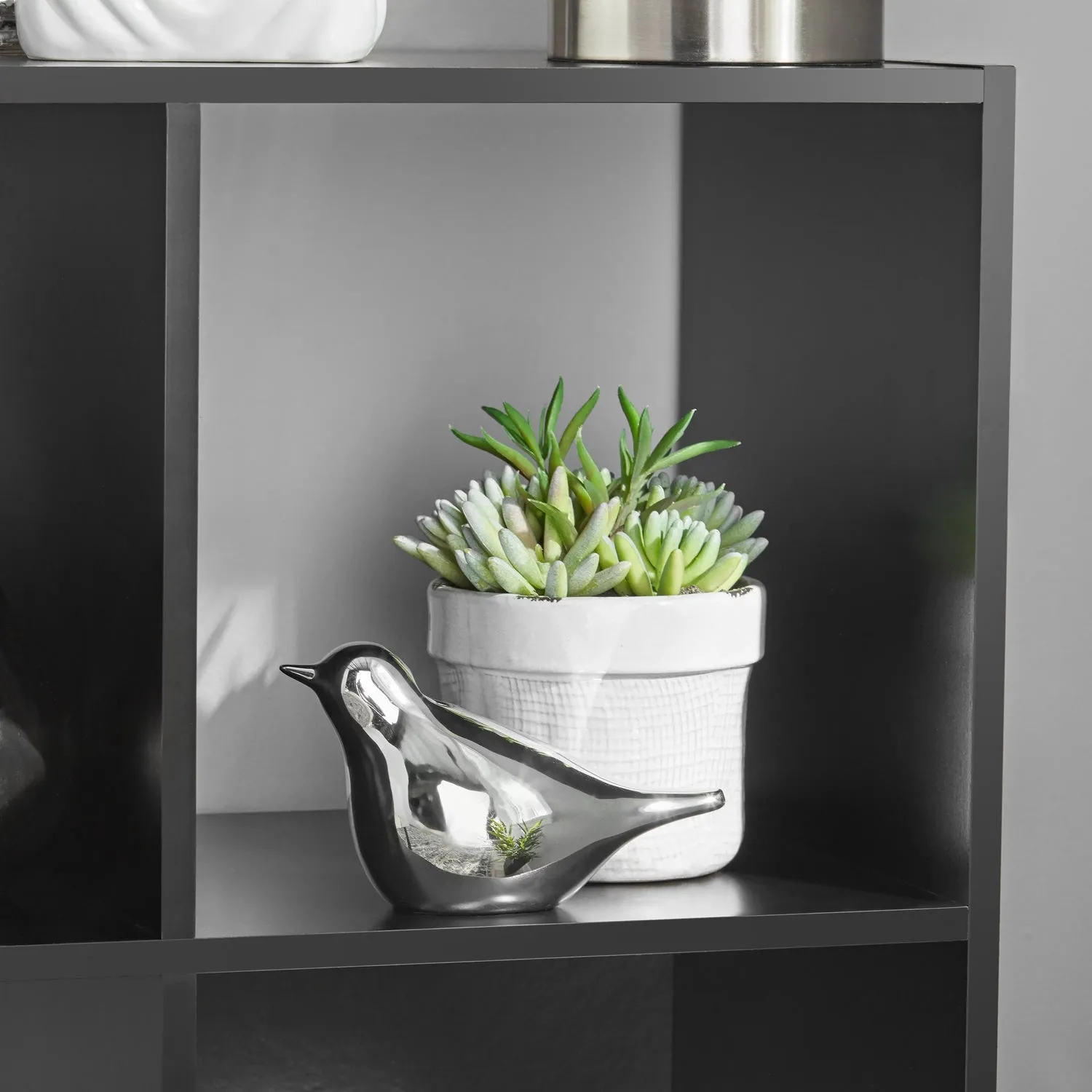 Mainstays 11" 6-Cube Storage Organizer, Black