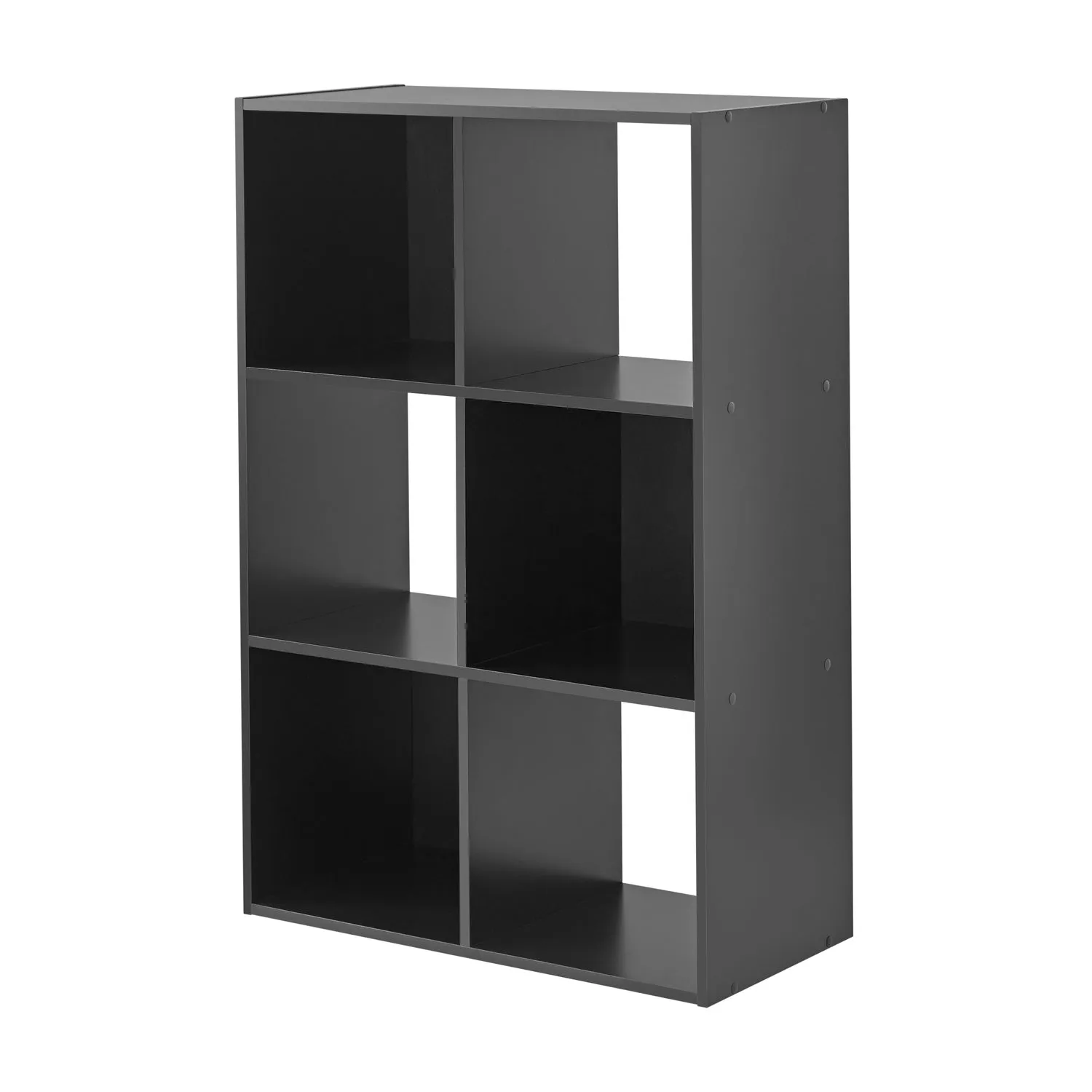 Mainstays 11" 6-Cube Storage Organizer, Black
