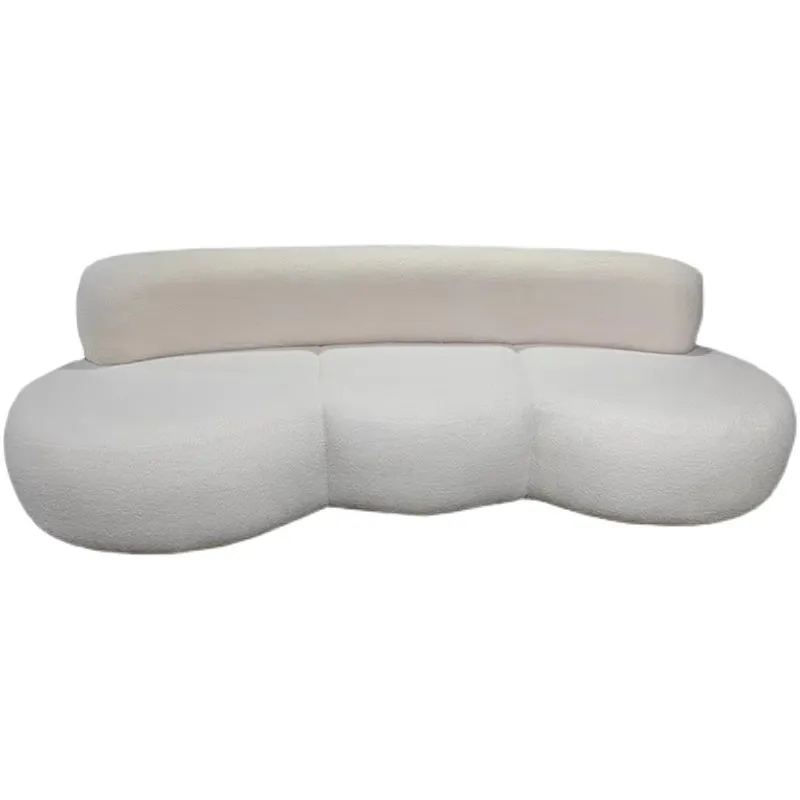 Modern White Curved Sofa