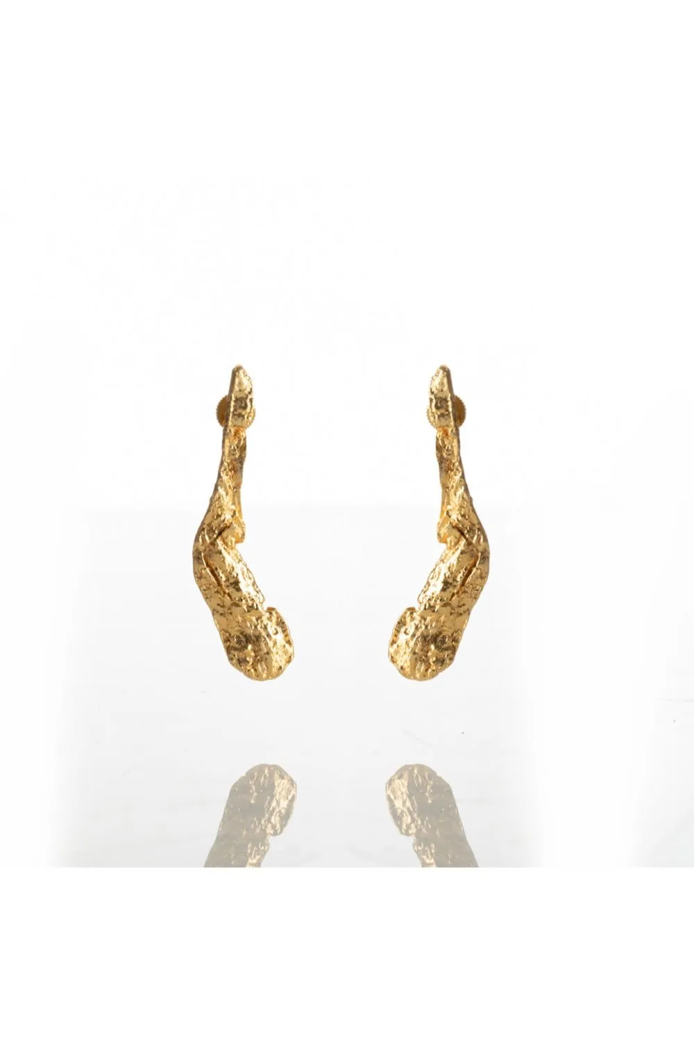 Oak Curved Earrings