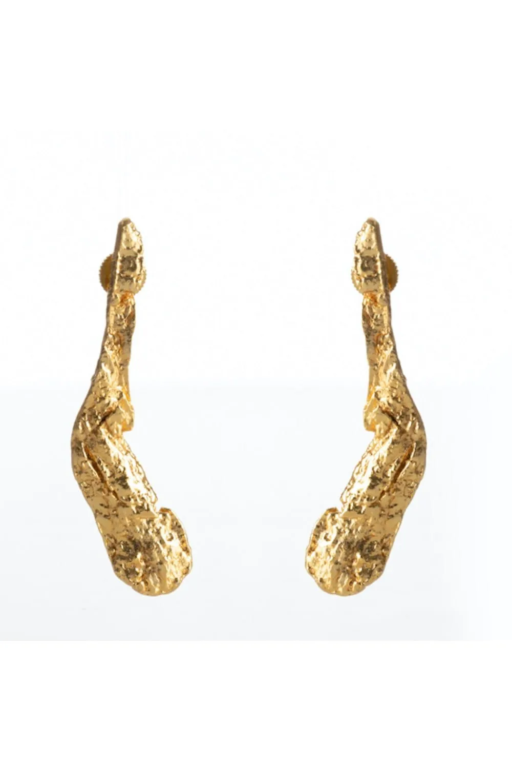 Oak Curved Earrings