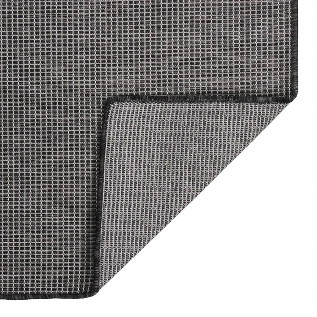 Outdoor Flatweave Rug 120x170 cm Grey