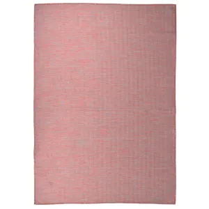 Outdoor Flatweave Rug 140x200 cm Red