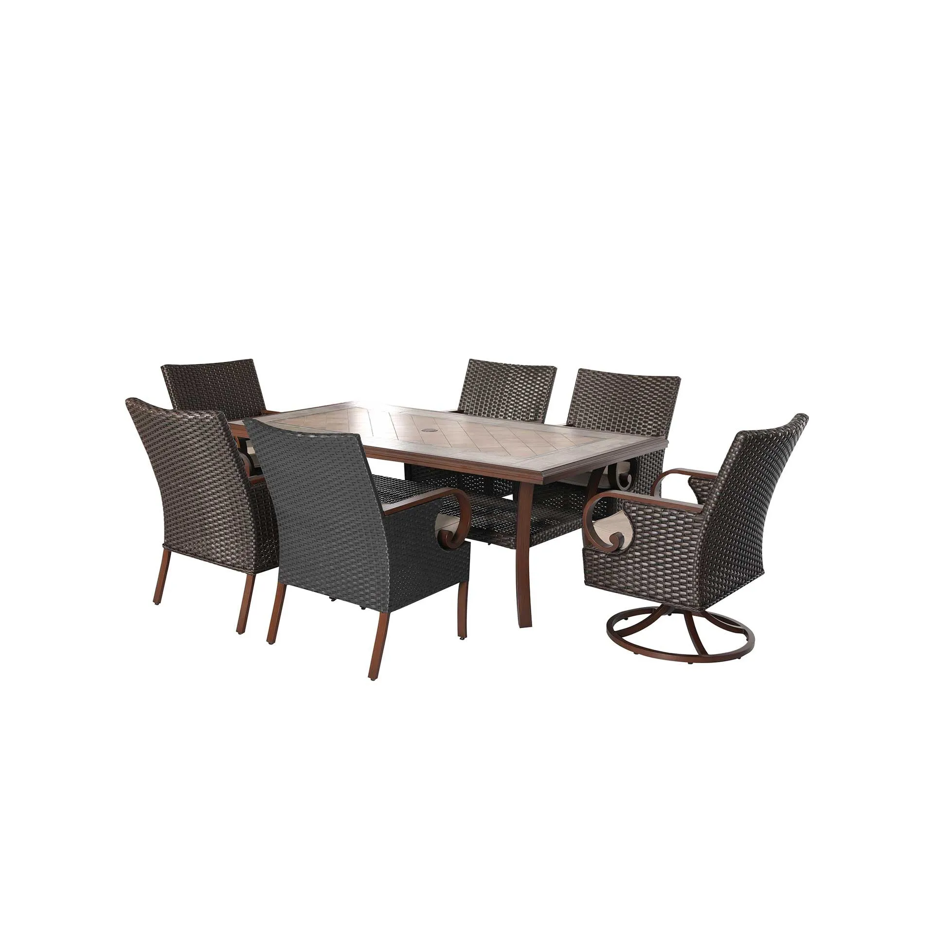 Patio Time Brooks 7-piece Wicker Dining Set
