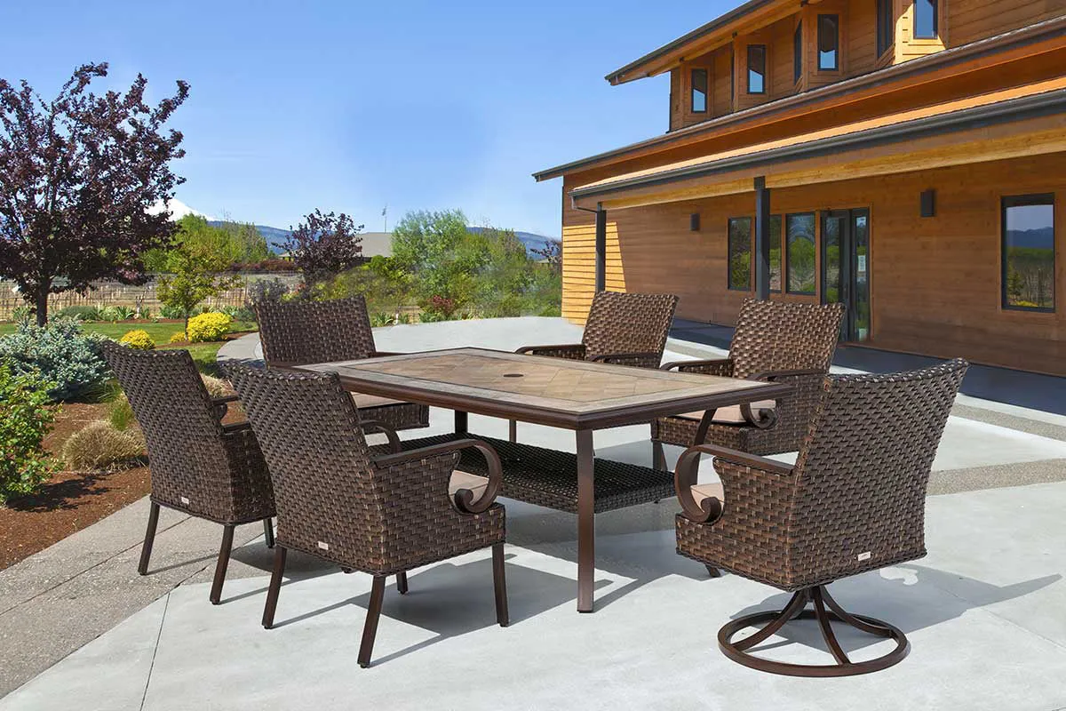 Patio Time Brooks 7-piece Wicker Dining Set