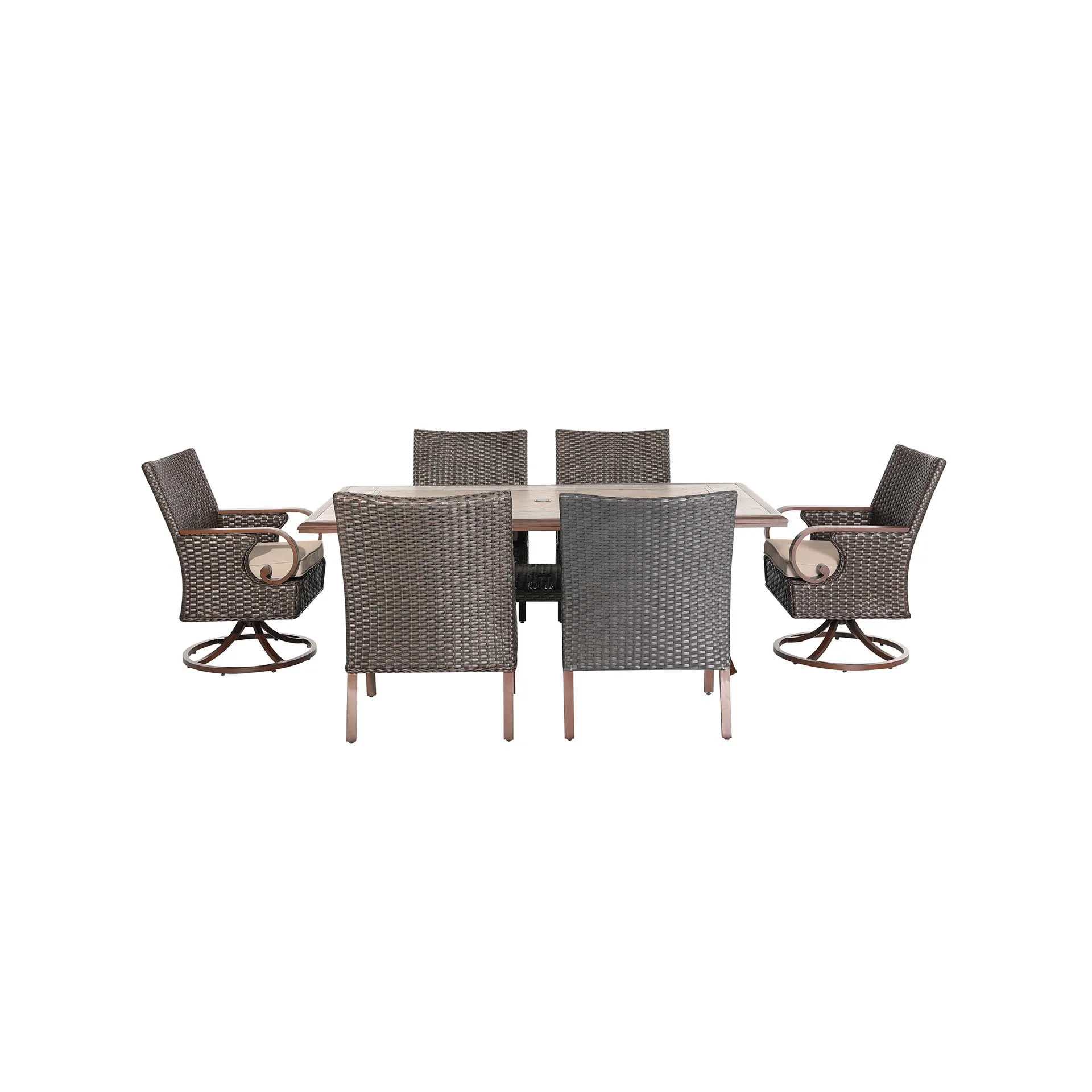 Patio Time Brooks 7-piece Wicker Dining Set