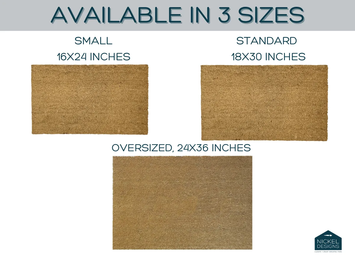 Shalom Doormat, Outdoor Welcome Mat