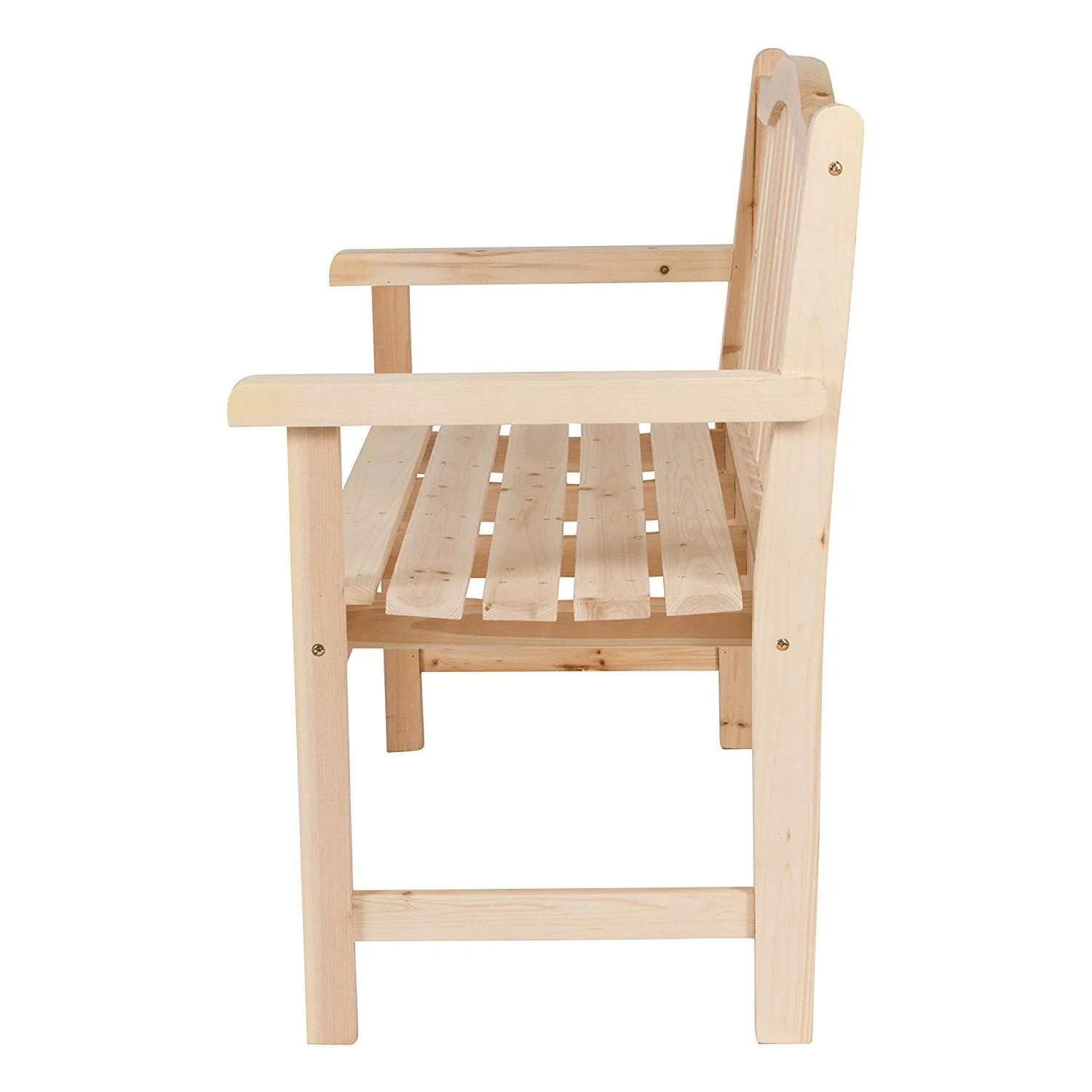 Shine Company Belfort Garden Bench, Natural