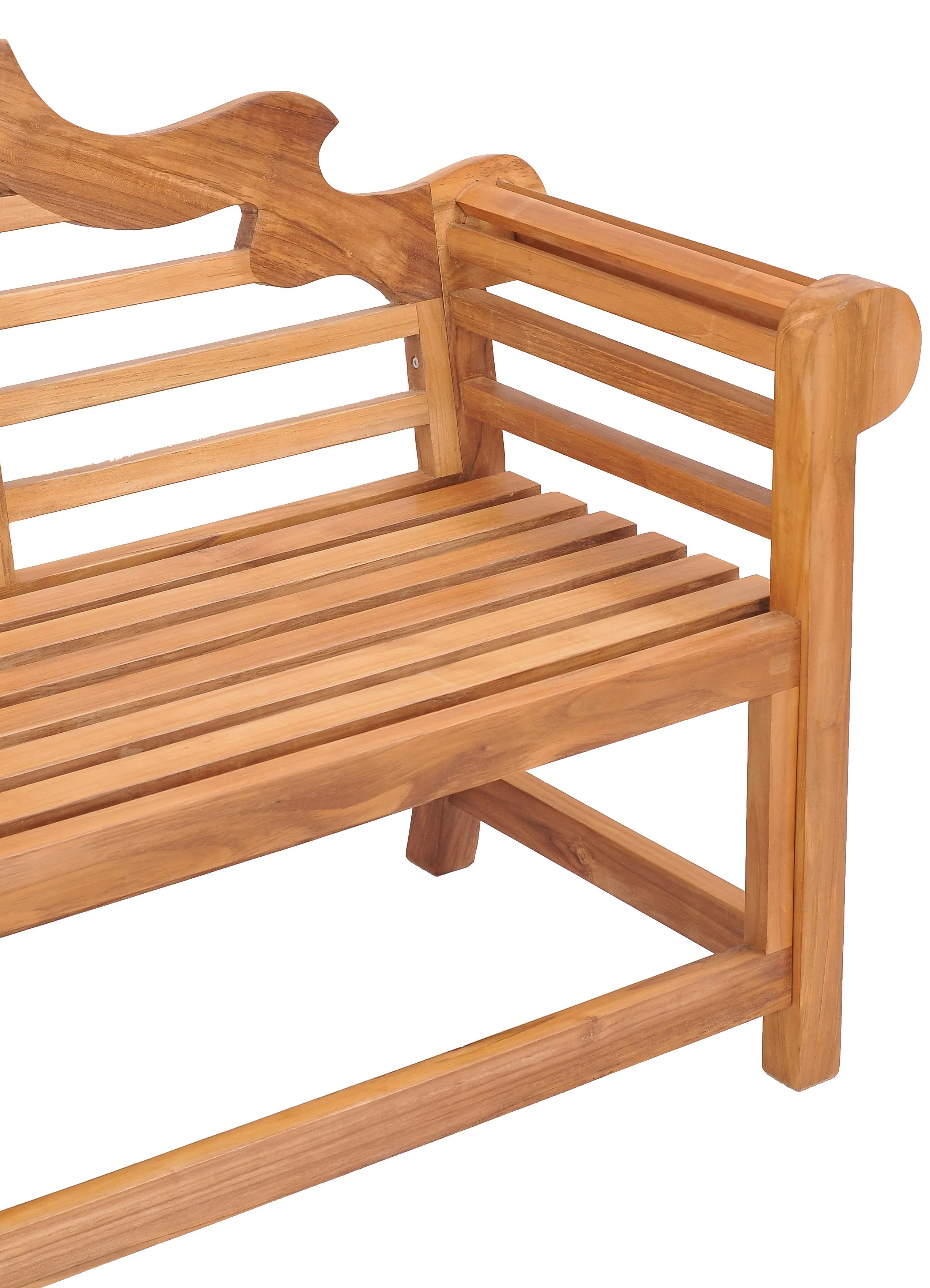 Teak Wood Lutyens Triple Bench