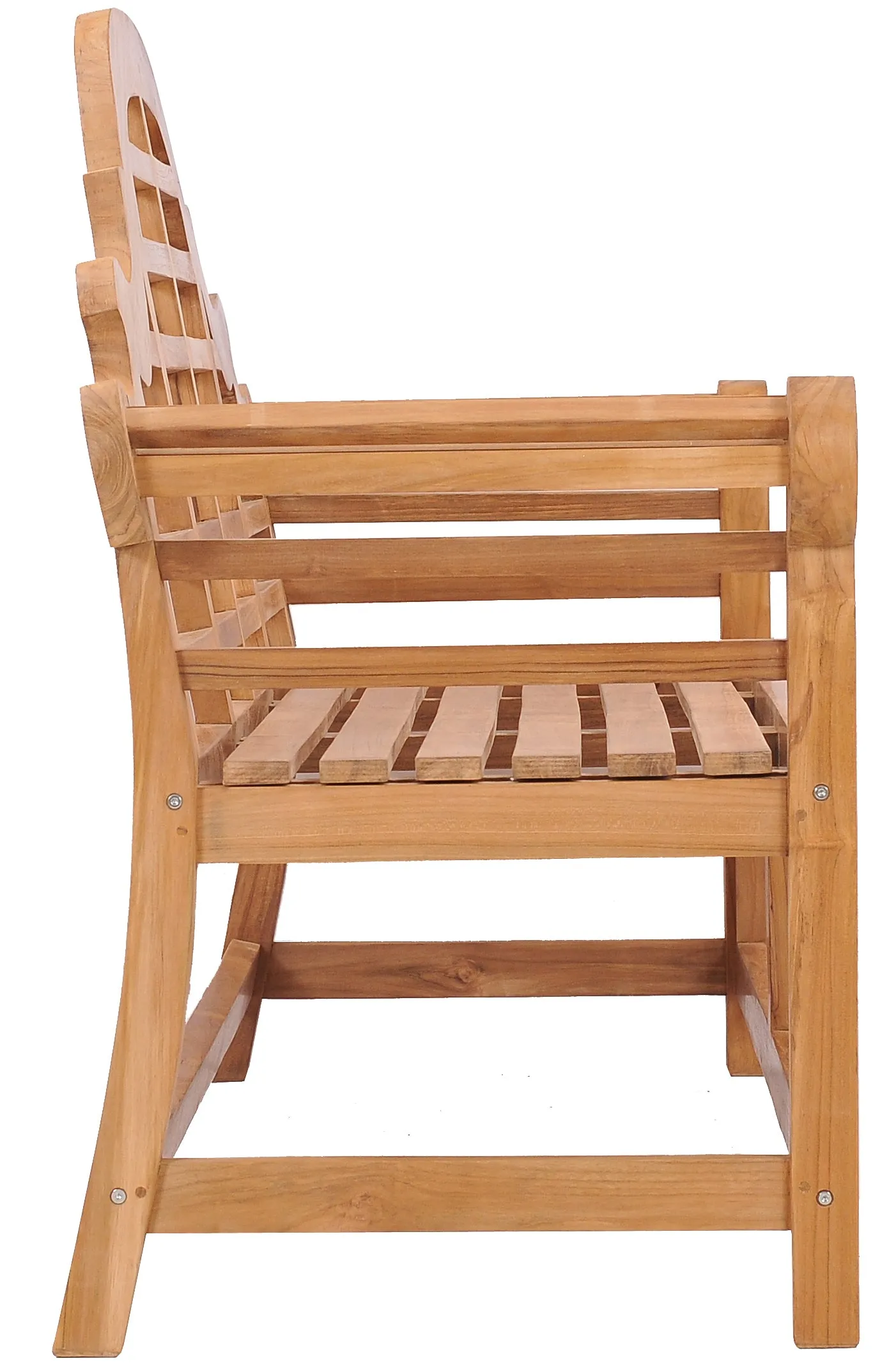 Teak Wood Lutyens Triple Bench
