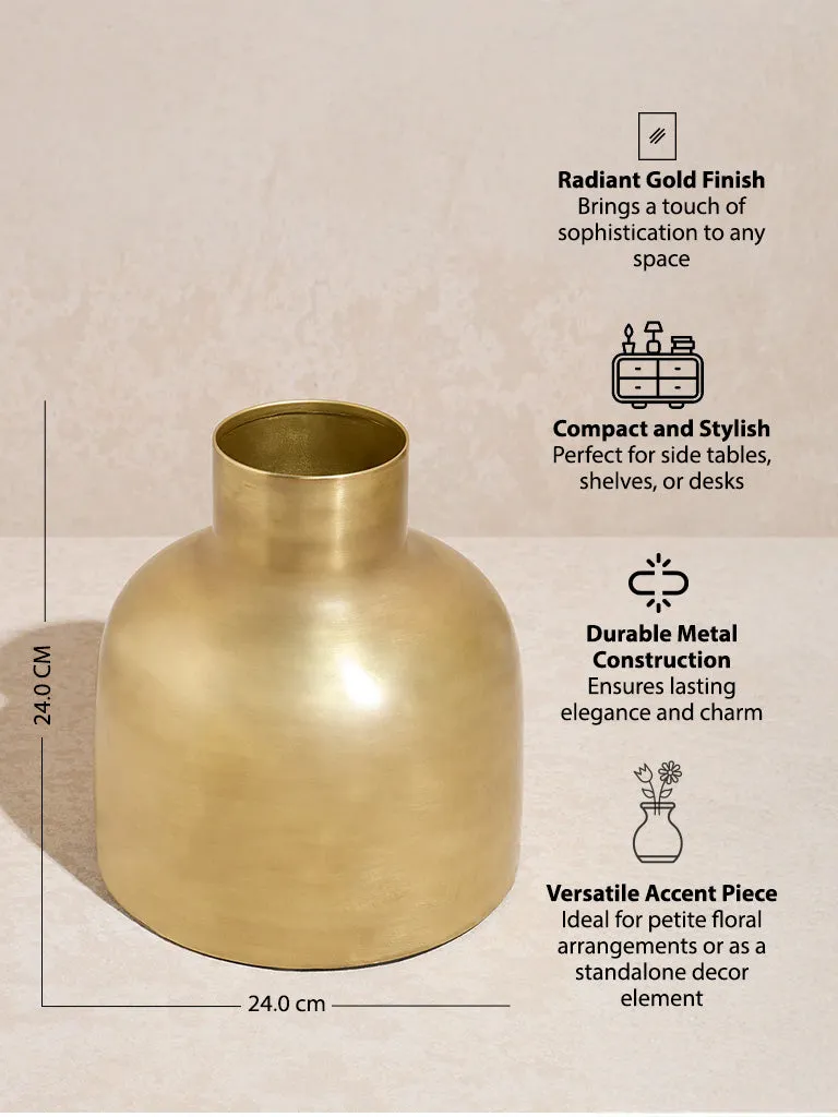 Westside Home Gold Metal Vase - Small
