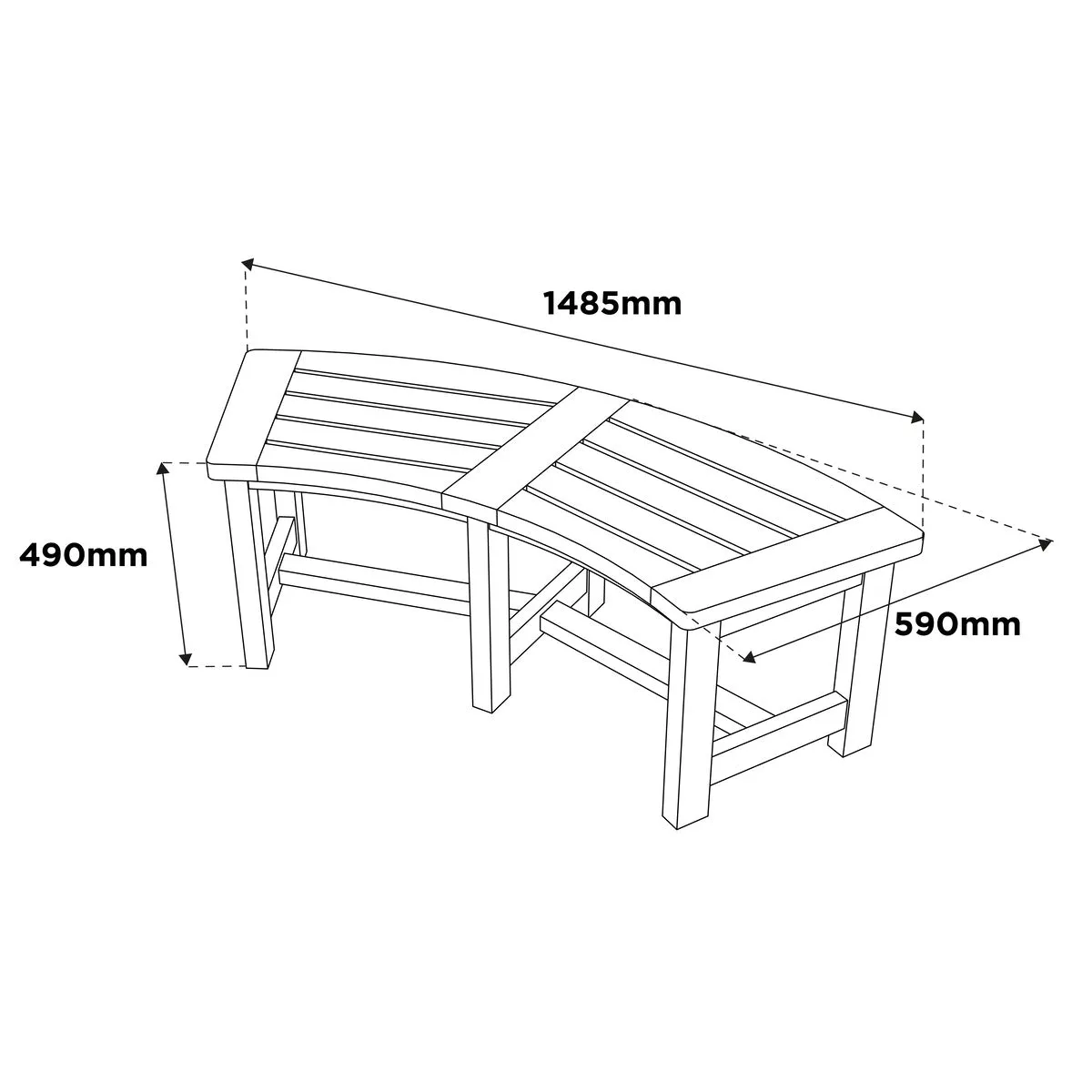 Woodshaw Appleton Curved Bench